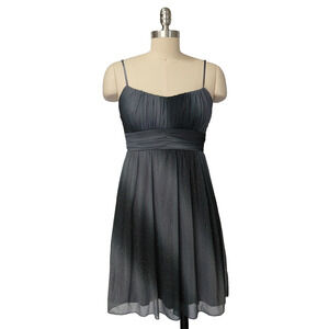 Ruby Rox Vintage Y2K Fit & Flare Dress Size M Gray Silver Metallic Whimsygoth